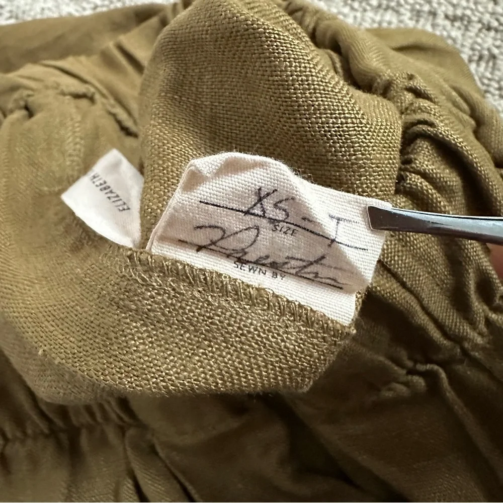 Elizabeth Suzann Andy Palazzo Pants in Olive XS-T - Picture 5 of 6